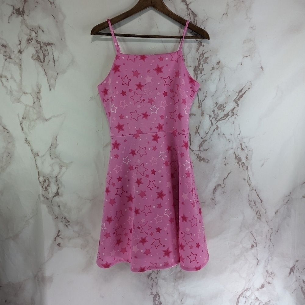 Hot Topic Pink Star Print Mini Dress